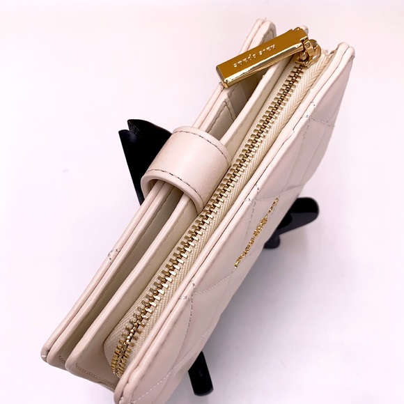 KATE SPADE Carey Medium Compact Bifold Wallet Parchment Color - Picture 7 of 15